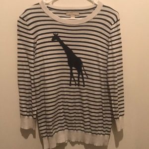 Banana Republic Navy Giraffe Sweater